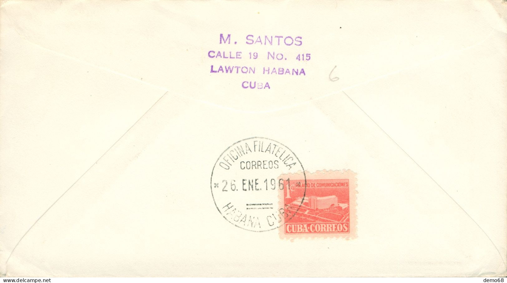 Amérique Cuba Stamp Timbre Sur Enveloppe 1961 Premier Jour  Voir Date 1961 - Other & Unclassified