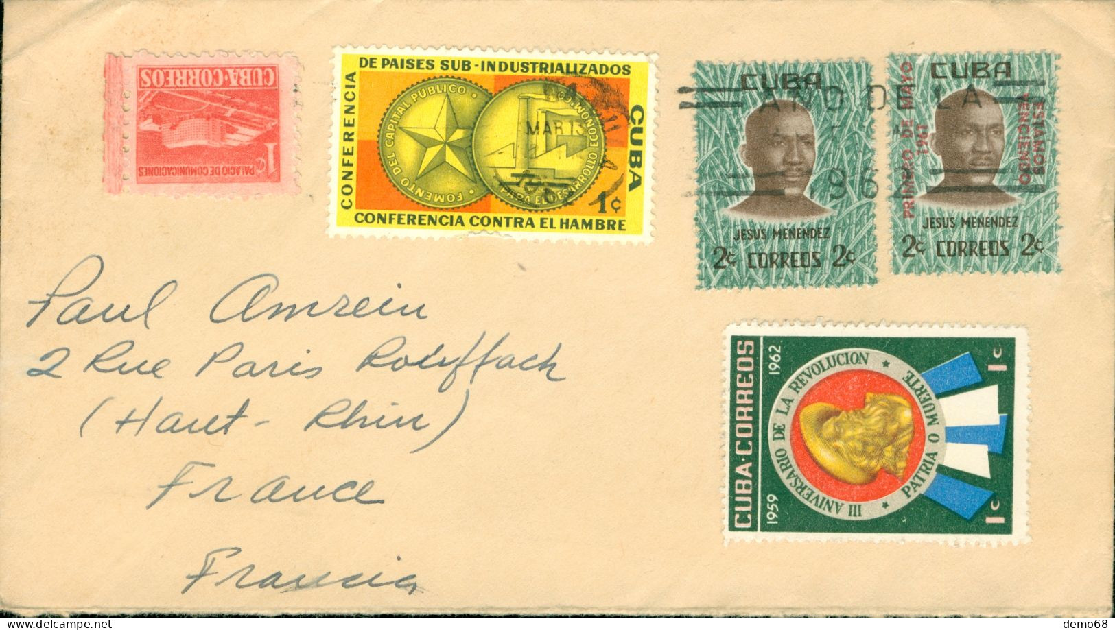 Amérique Cuba Stamp Timbre Sur Enveloppe 1962  III Anniversaire De La Révolution 1959 1962 - Other & Unclassified