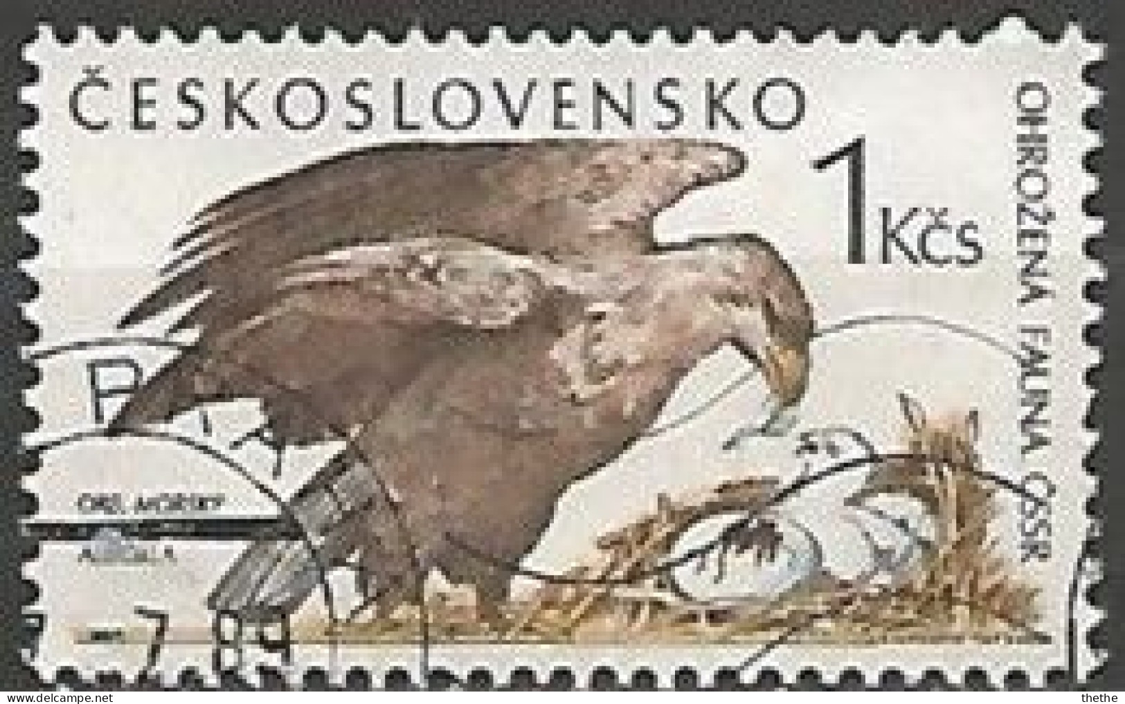 TCHECOSLOVAQUIE - Faune Menacée .. L'aigle De Mer - Aigle Et Aiglon - Used Stamps