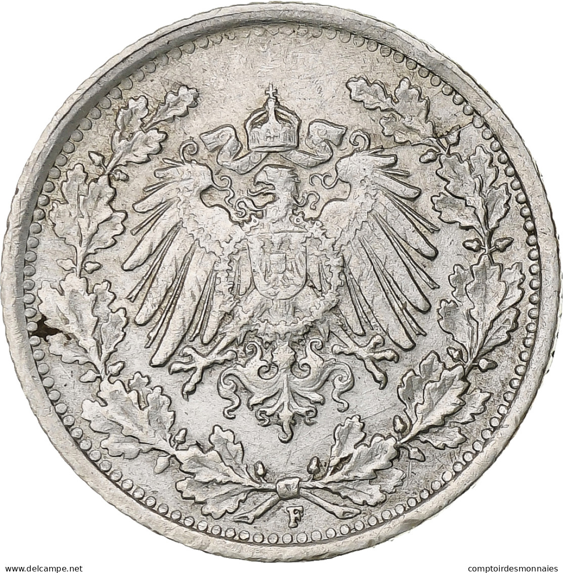 Etats Allemands, 1/2 Mark, 1918, Stuttgart, Argent, TTB, KM:17 - 1/2 Mark