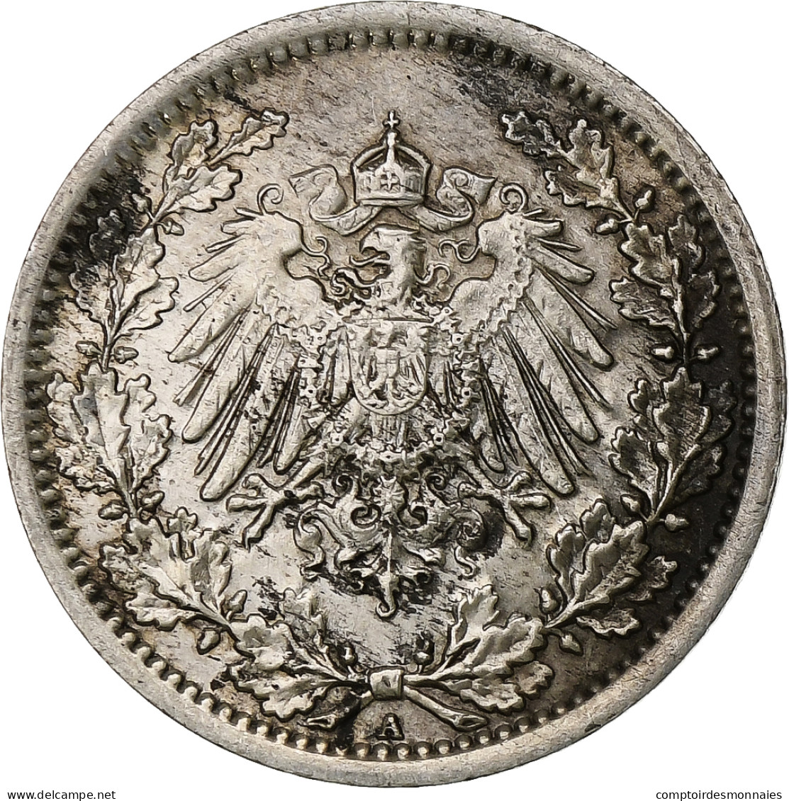 Monnaie, GERMANY - EMPIRE, 1/2 Mark, 1918, Berlin, SPL, Argent, KM:17 - 1/2 Mark