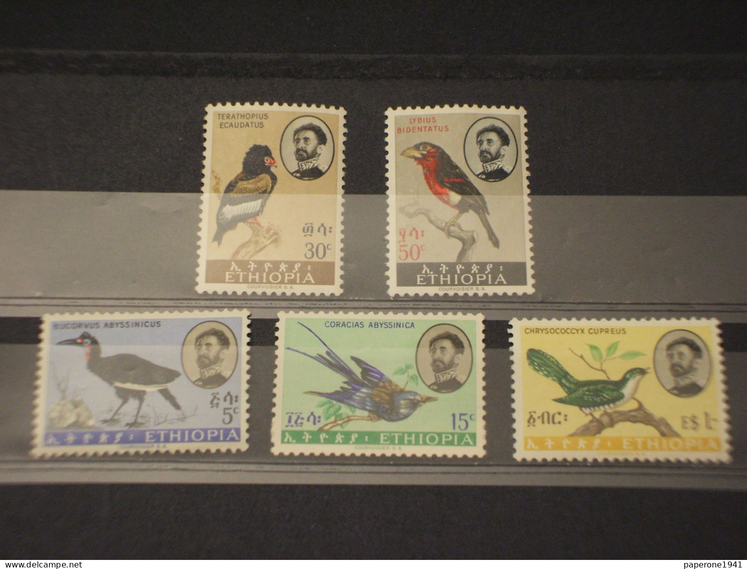 ETIOPIA-ETHIOPIA - 1968 UCCELLI (15 C, (+)) 5 VALORI - NUOVI(++) - Etiopia