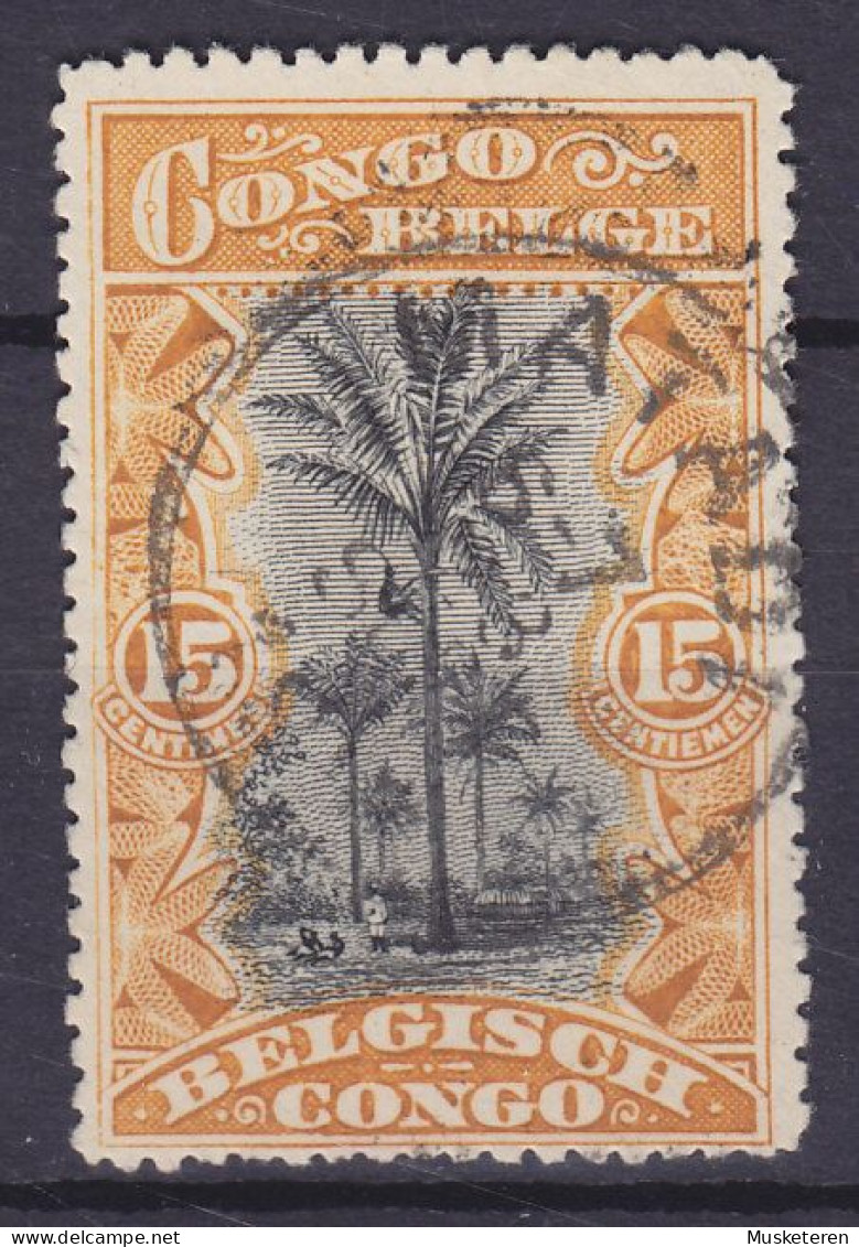 Belgian Congo 1910 Mi. 17, 15c. Ölpalmen MATADI Cancel (2 Scans) - Used Stamps