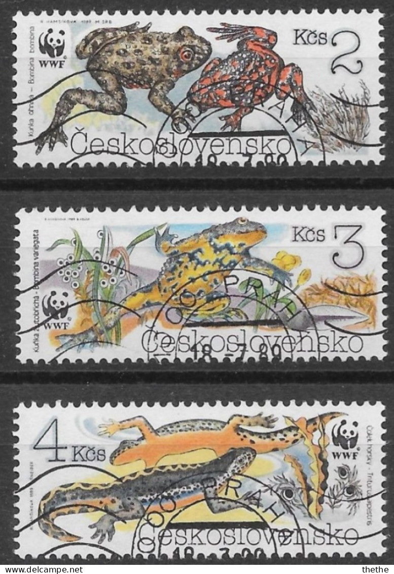TCHECOSLOVAQUIE - Protection De La Nature. Amphibiens - Used Stamps