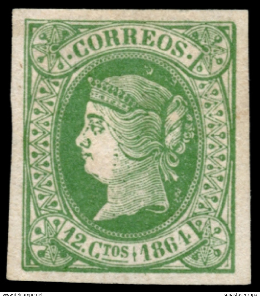 * 65. Isabel II. 12 Ctos. Márgenes De Lujo. Cat. 60 €. - Nuovi