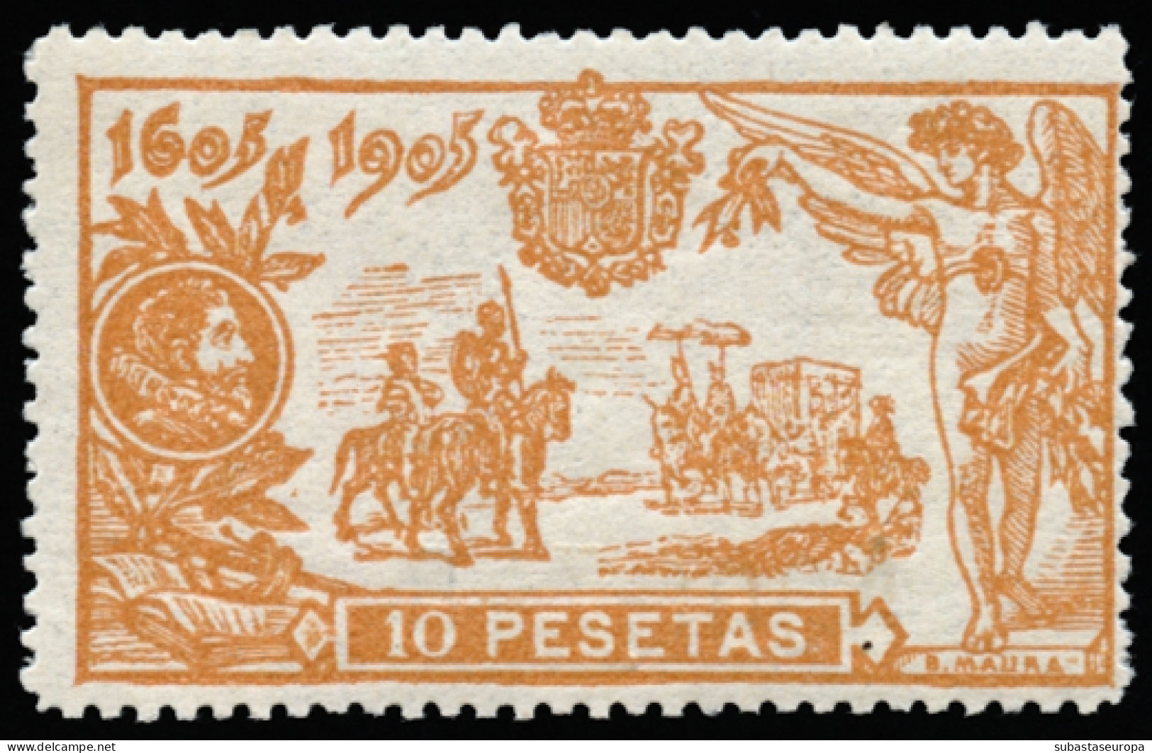 ** 266. Quijote. 10 Ptas. Centraje Justo Pero Aceptable. Cat. 420 €. - Unused Stamps