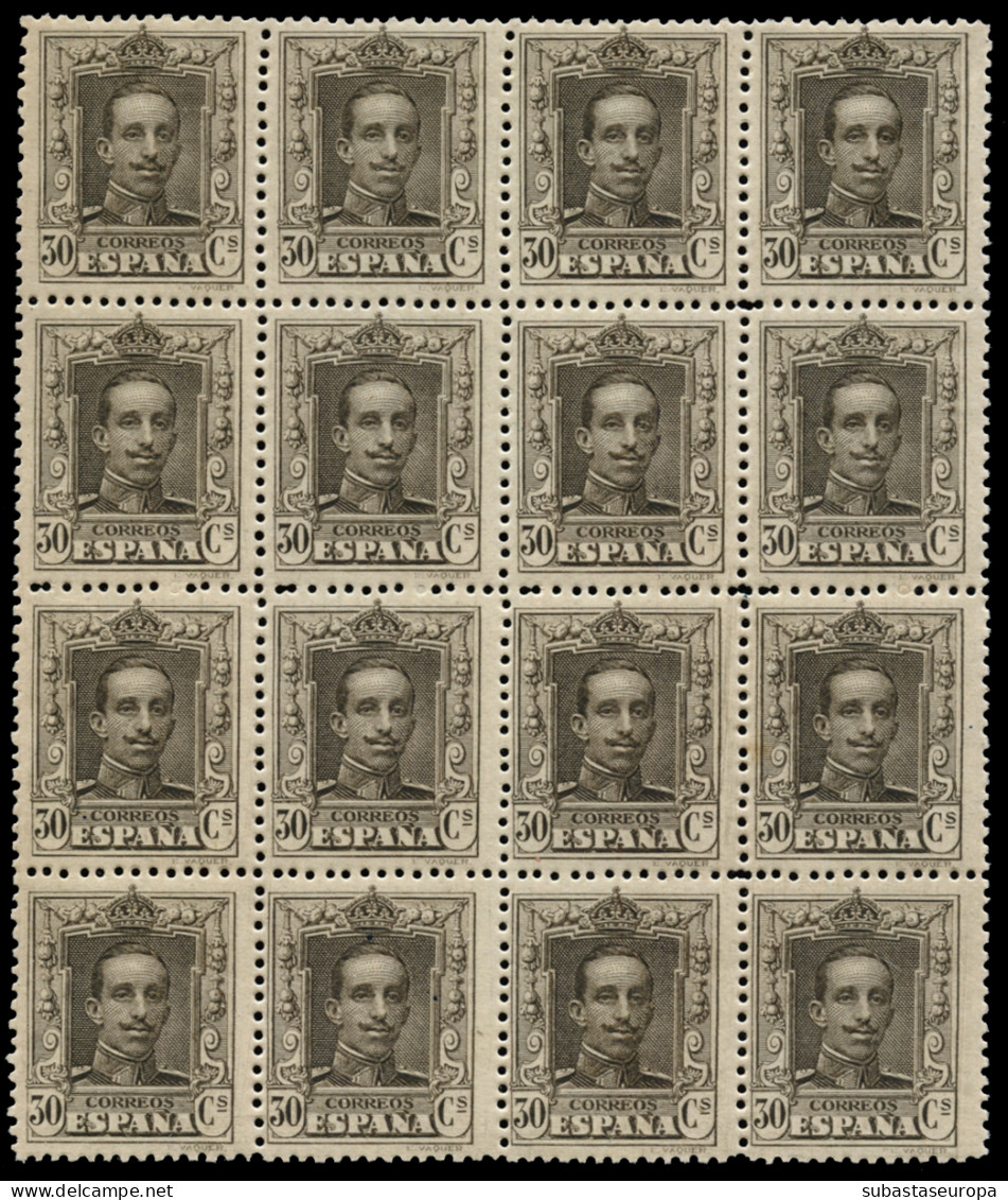 ** 318. Vaquer. Bloque De 16. Muy Bien Centrados. Muy Raro En Bloque. 4 Sellos Con Fijasellos. - Unused Stamps