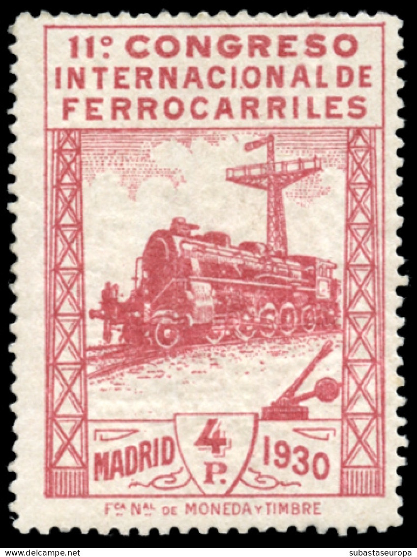 ** 480N. Ferrocarriles. 4 Ptas. Numeración Ceros. Goma Alterada. - Unused Stamps