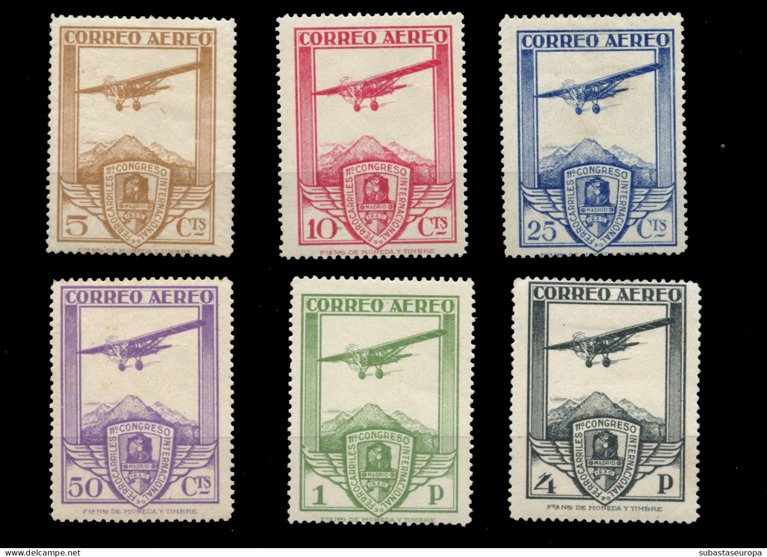 * 483/88. Ferrocarriles Aérea. Muy Bien Centrada. Cat. 300 €. - Unused Stamps