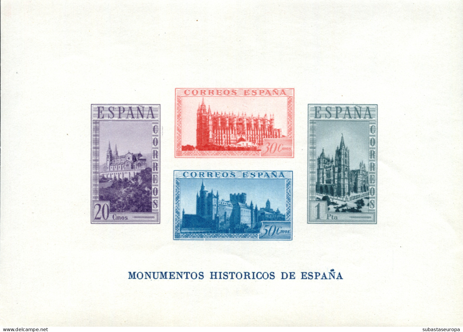 ** 848. Hojita Monumentos Sin Dentar. Cat. 225 €. - Unused Stamps