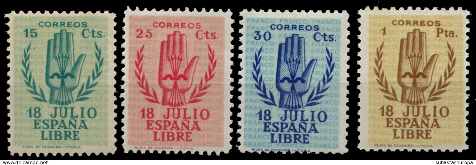 * 851/54. Mano. Bien Centrada. Cat. +125 €. - Unused Stamps