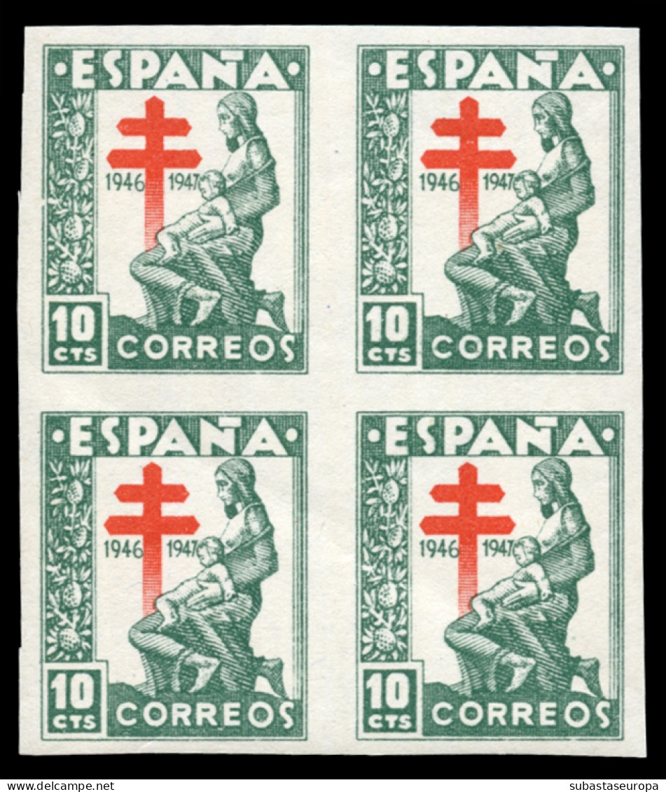 ** 1009s. Tuberculosos. 10 Cts. Bloque De 4 Sin Dentar. Cat. 34 €. - Unused Stamps