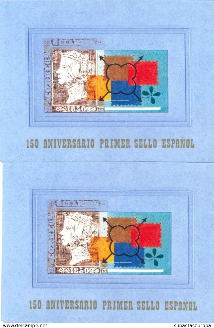 ** 3711A/C. 2 Carnets Del 150 Aniversario Del Sello Español. - Neufs