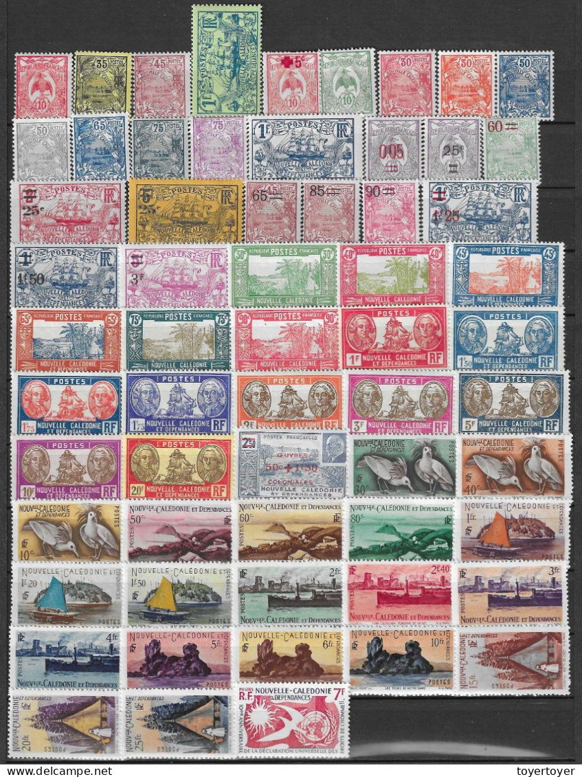 C178  Nouvelle Calédonie Lot De 59 Timbres Divers N++ TBE - Colecciones & Series