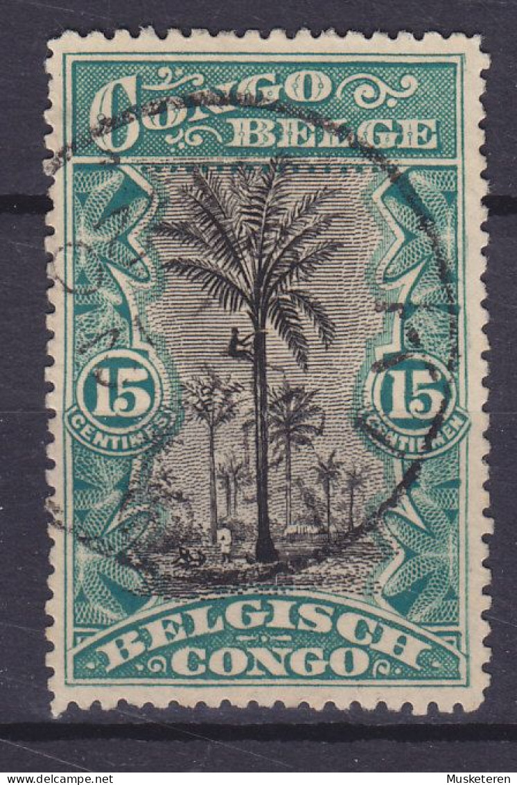 Belgian Congo 1915 Mi. 27, 15c. Ölpalmen (2 Scans) - Usados