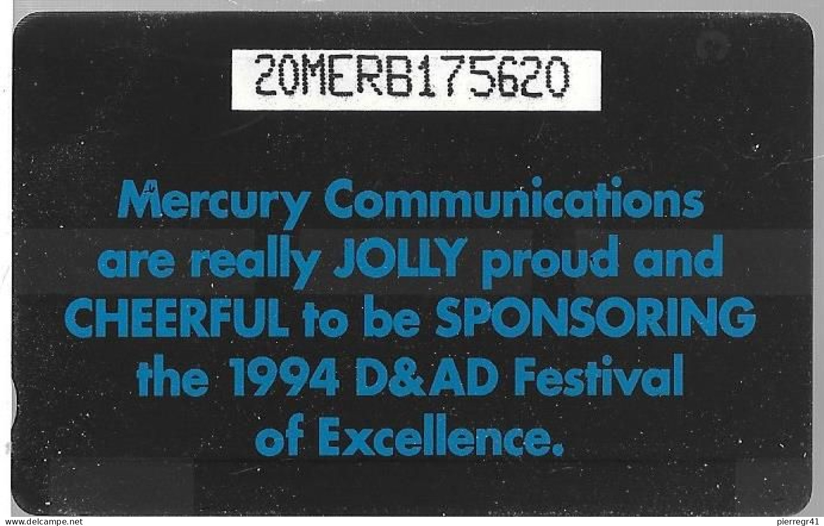 CARTE-GB-MERCURY CARD-NEUVE Avec Son ENCART-TBE/RARE - [ 4] Mercury Communications & Paytelco