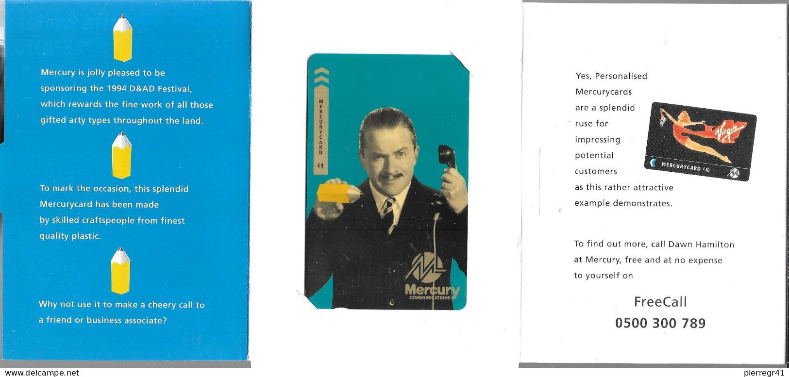 CARTE-GB-MERCURY CARD-NEUVE Avec Son ENCART-TBE/RARE - [ 4] Mercury Communications & Paytelco