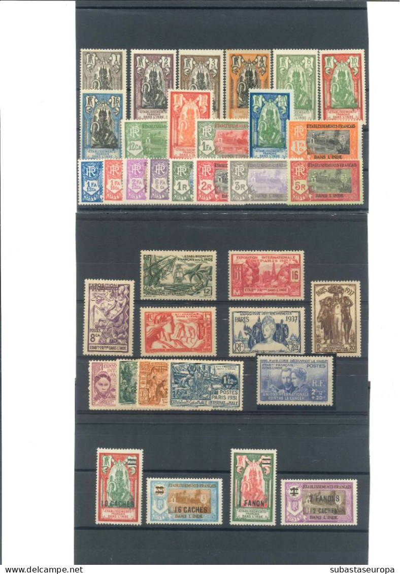 INDIA FRANCESA. * 81/84, 85/104, 105/08, 109/14 Y 115. Cat. 87 €. - Unused Stamps