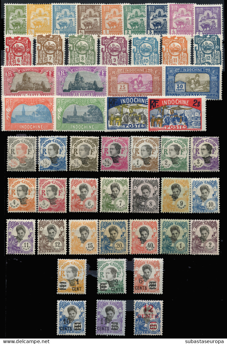 INDOCHINA. * 96/116, 117/22 Y 123/46. Cat. 196 €. - Nuevos