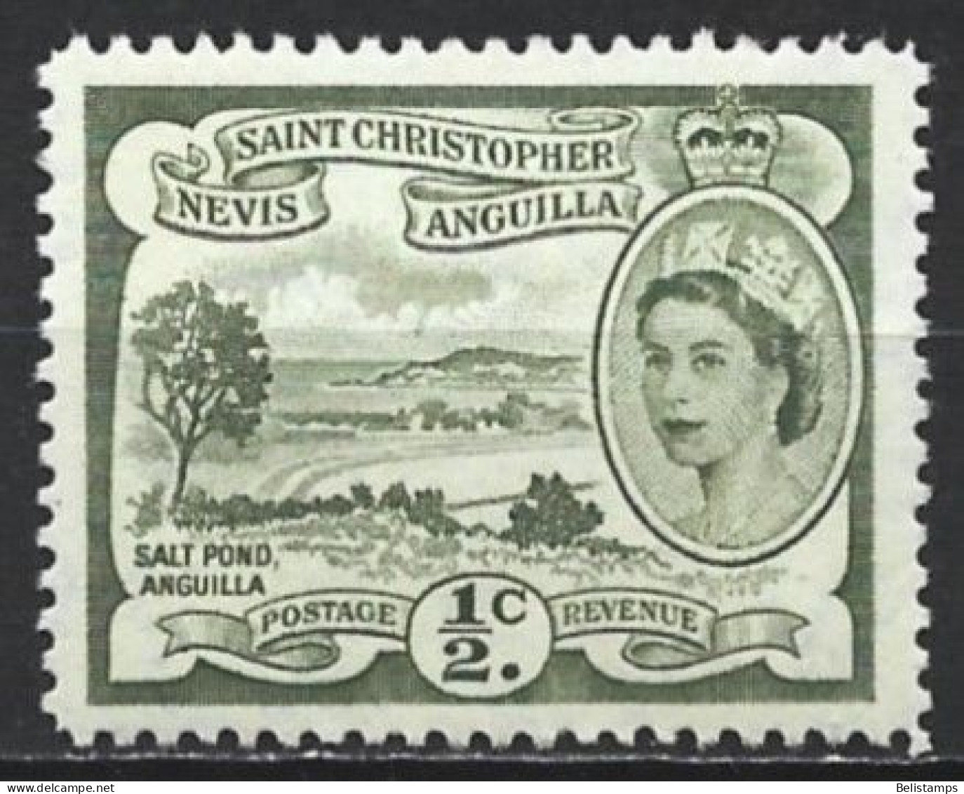 St. Kitts-Nevis 1956. Scott #120 (MH) Salt Pond, Anguilla - St.Cristopher-Nevis & Anguilla (...-1980)