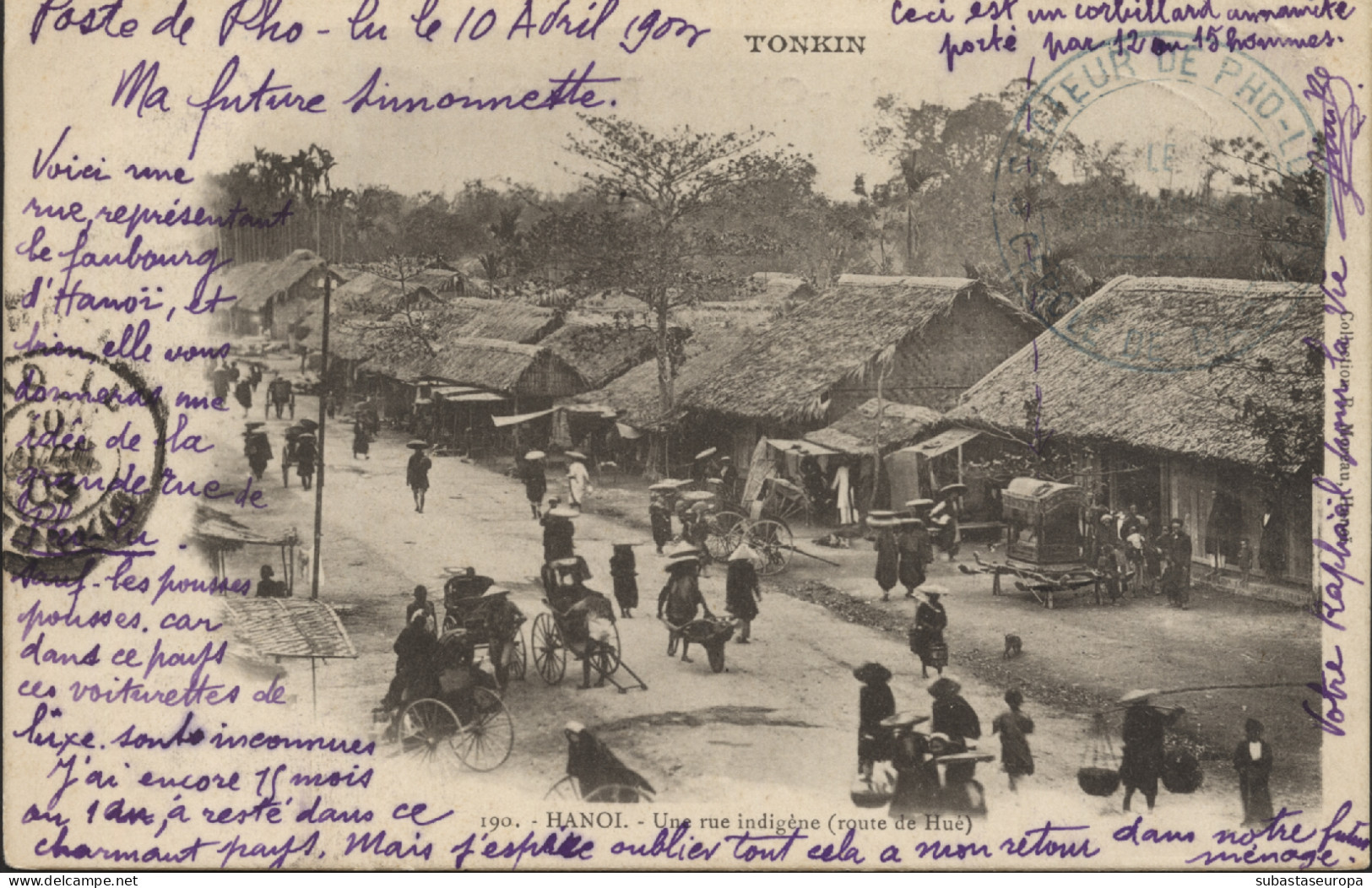 INDOCHINA. Interesante Conjunto De 12 Postales Circuladas Durante El Periodo Colonial Francés. - Storia Postale