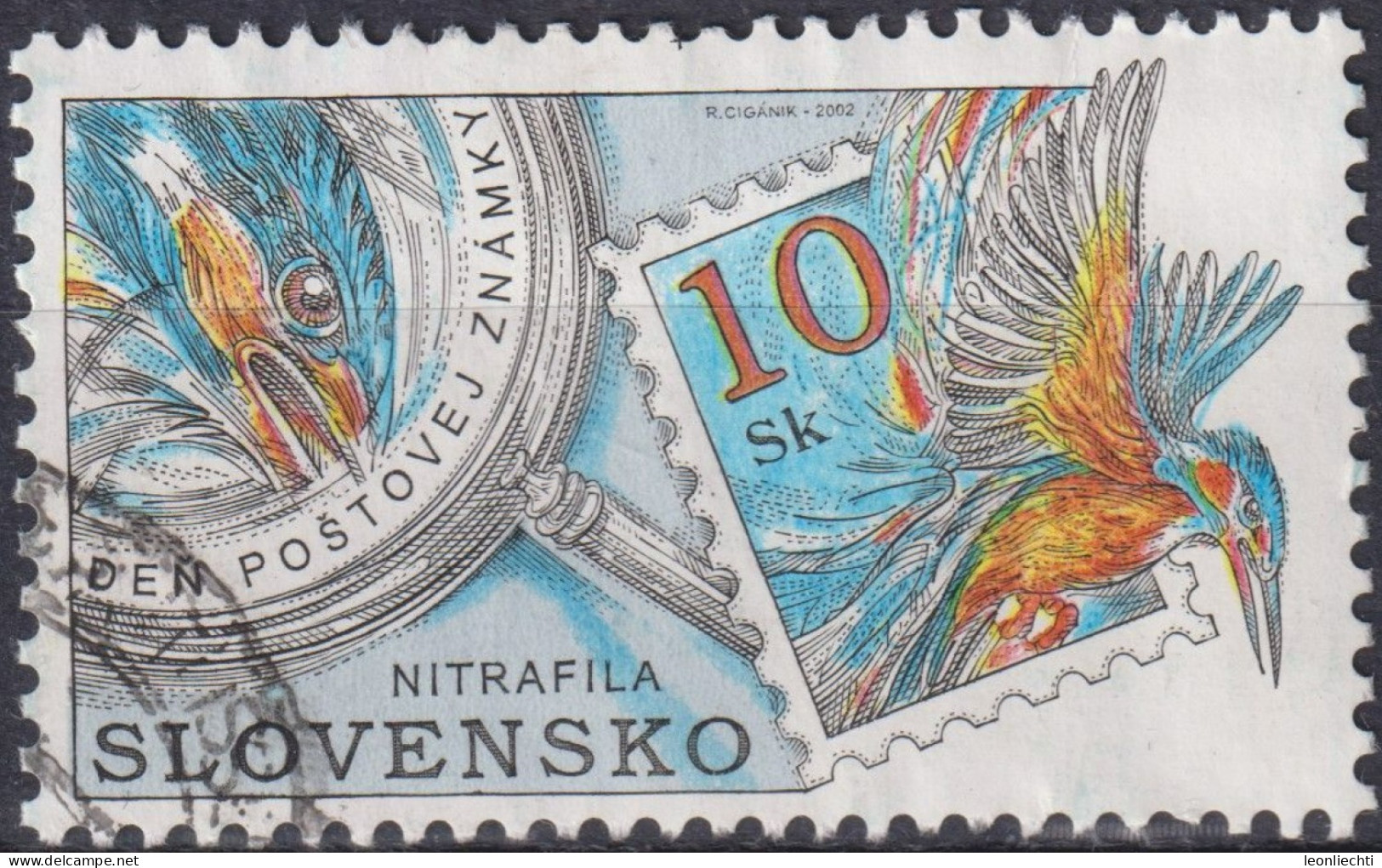 2002 Slowakische Republik ° Mi:SK 443Zf, Sn:SK 419, Yt:SK 383, Nitrafila 2003, Briefmarkenausstellung - Gebraucht