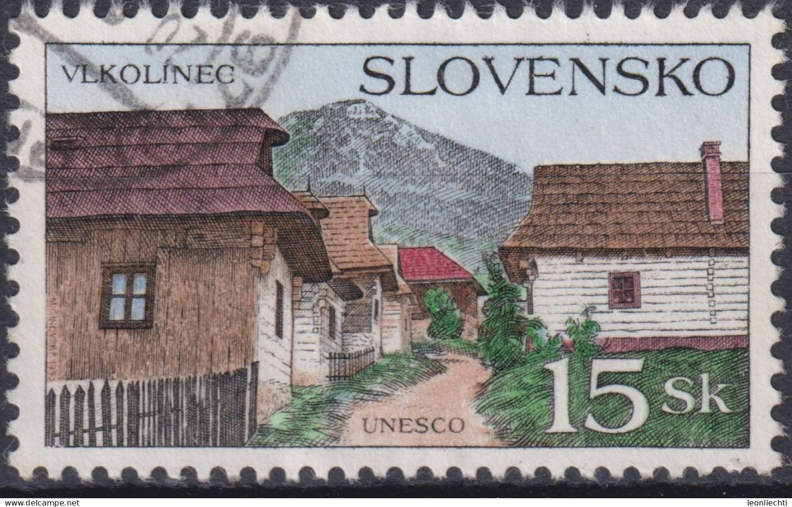 1995 Slowakische Republik ° Mi:SK 234, Sn:SK 230, Yt:SK 196, Vlkolínec, Splendors Of Homeland (1995) - Used Stamps