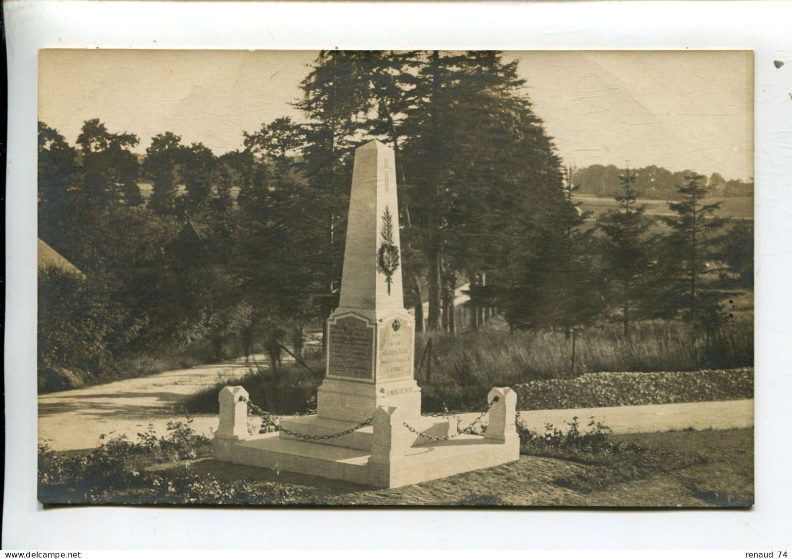 Ourville Carte Photo Monument Aux Morts - Ourville En Caux