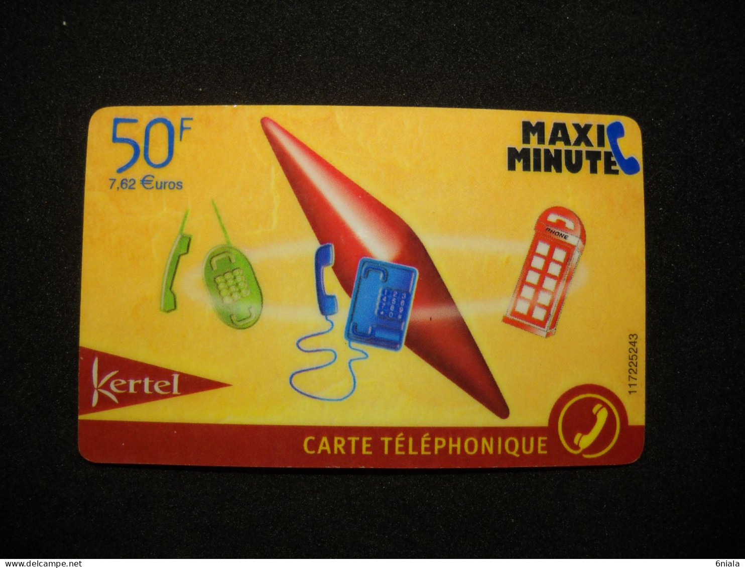 7687Télécarte Collection KERTEL MAXI MINUTE  50 F ( Carotte  TABAC) Carte Prépayée   ( 2.scans)  Carte Téléphonique - Autres & Non Classés