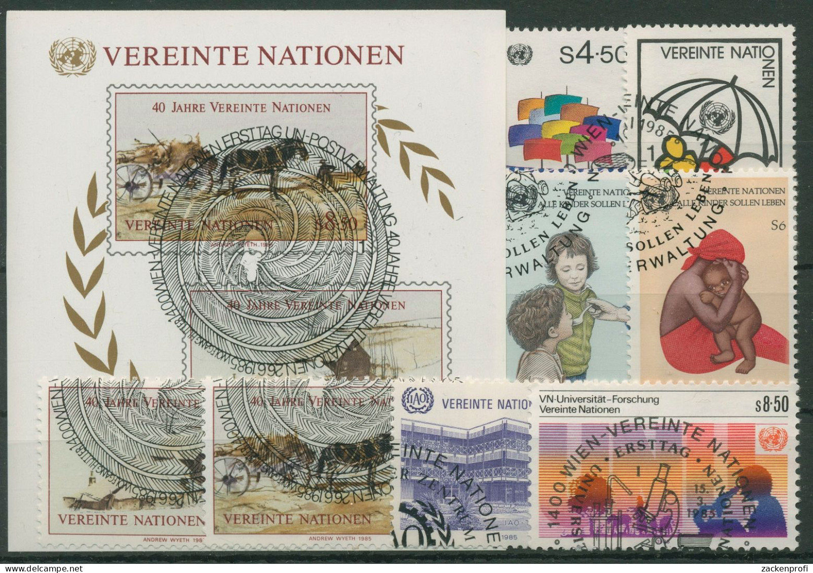 UNO Wien Jahrgang 1985 Komplett Gestempelt (G14487) - Used Stamps