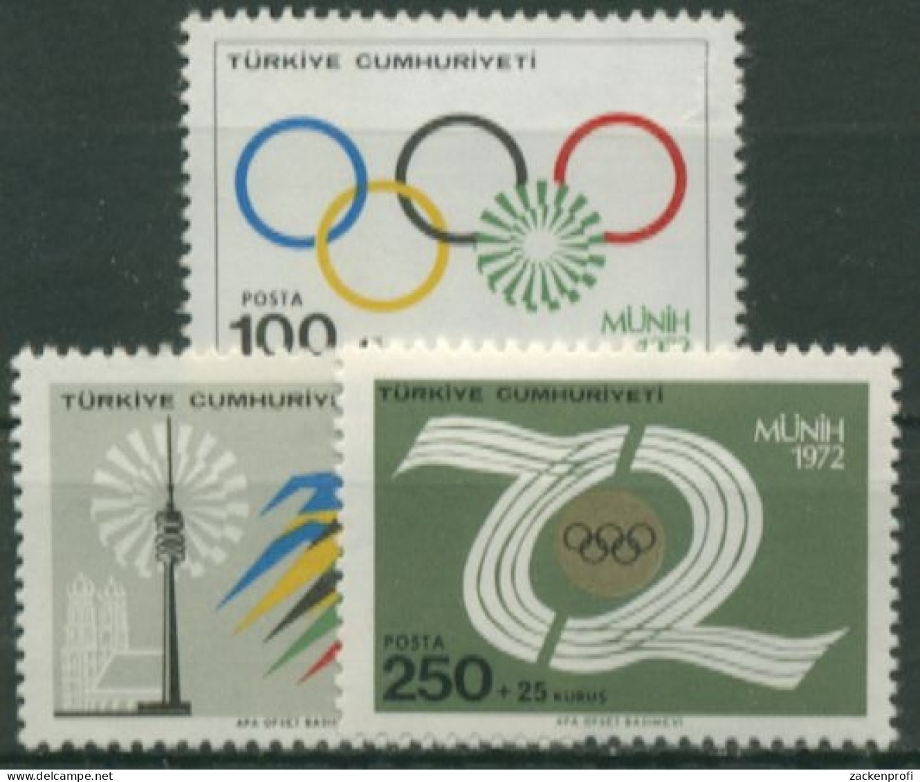 Türkei 1972 Olympiade In München 2261/63 Postfrisch - Ungebraucht