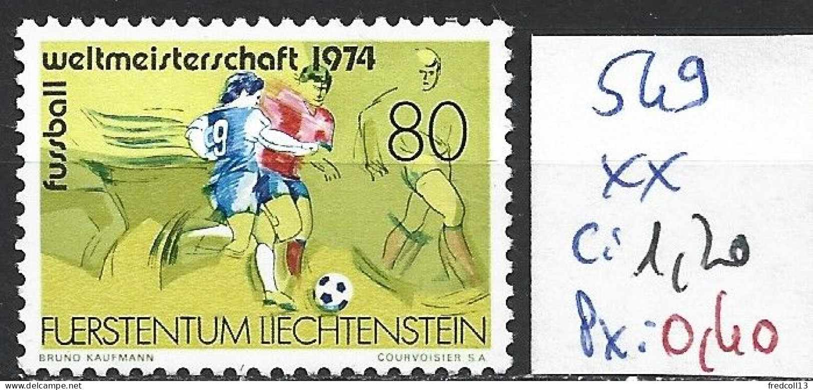 LIECHTENSTEIN 549 ** Côte 1.20 € - 1974 – Alemania Occidental