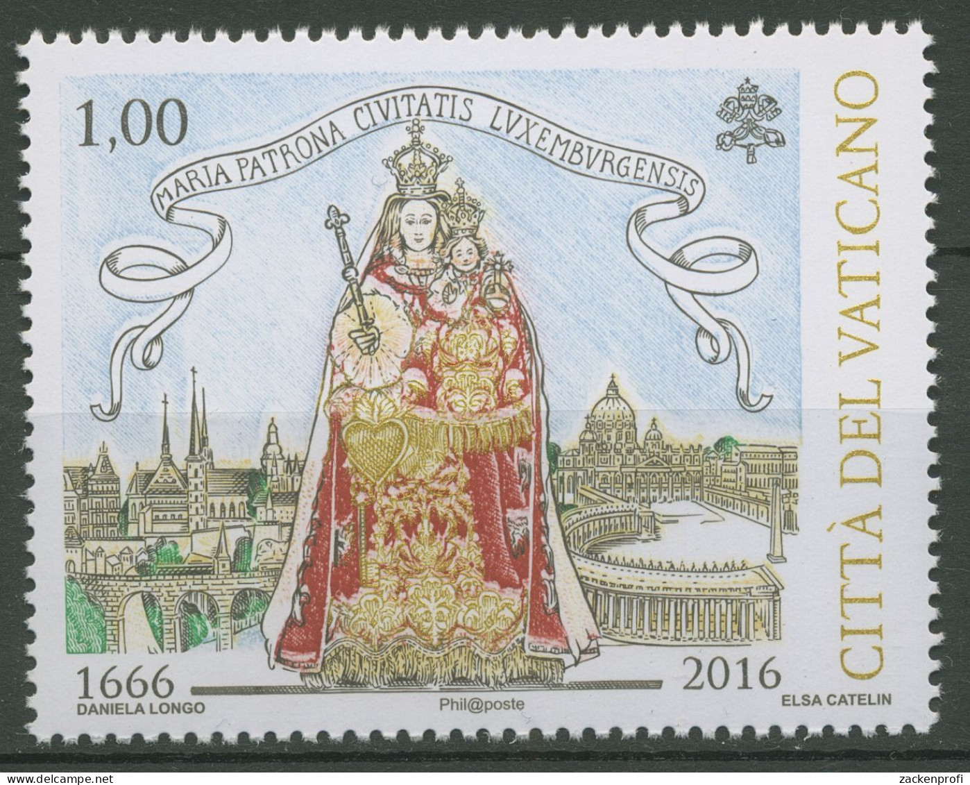 Vatikan 2016 Heilige Maria Von Luxemburg 1882 Postfrisch - Unused Stamps