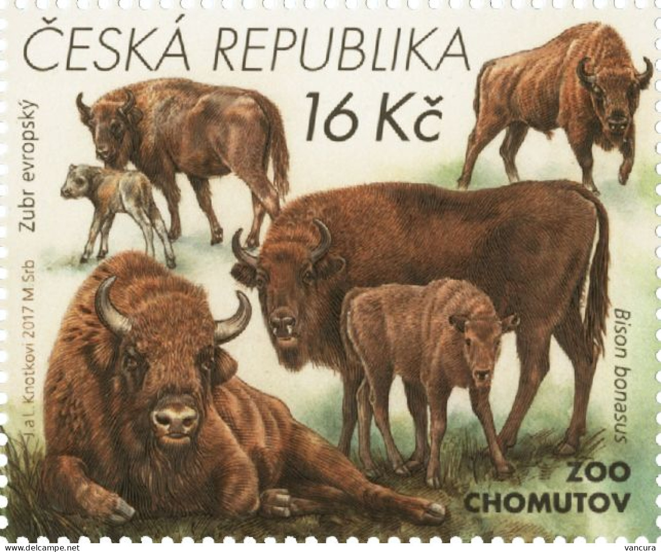 936 Czech Republic Nature Protection: Zoological Gardens II 2017 Wisent/bison - Kühe