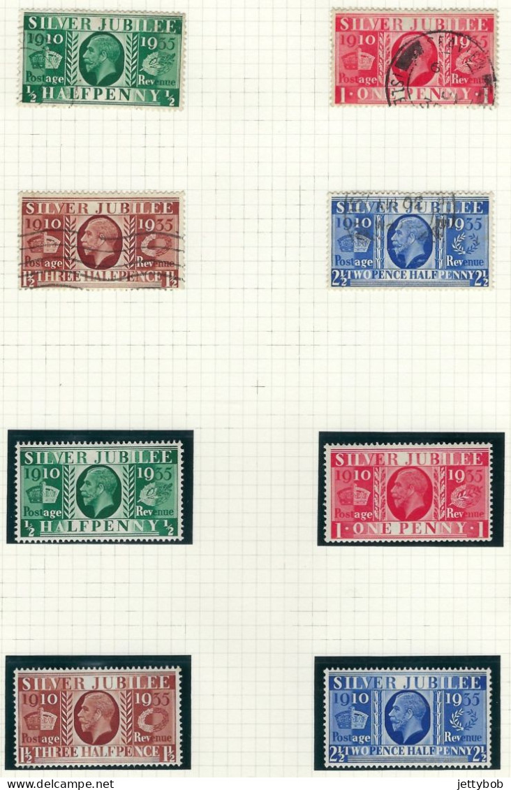 GB 1935 GV Silver Jubilee Complete Set Of 4 Values Both UMM And Used - Unclassified