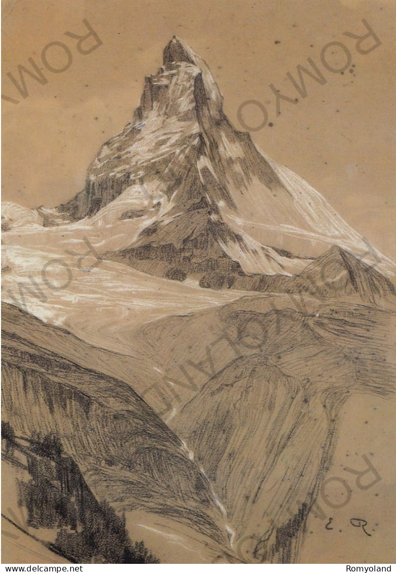 CARTOLINA  B10 TORINO,PIEMONTE-CERVINO (DISEGNO E.RUBINO)-MUSEO NAZIONALE DELLA MONTAGNA "DUCA DEGLI ABRUZZO-NON VIAGG. - Museen