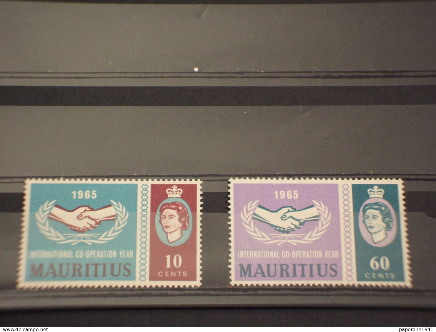 MAURITIUS  - 1965 COOPERAZIONE 2 VALORI - NUOVO(++) - Maurice (1968-...)