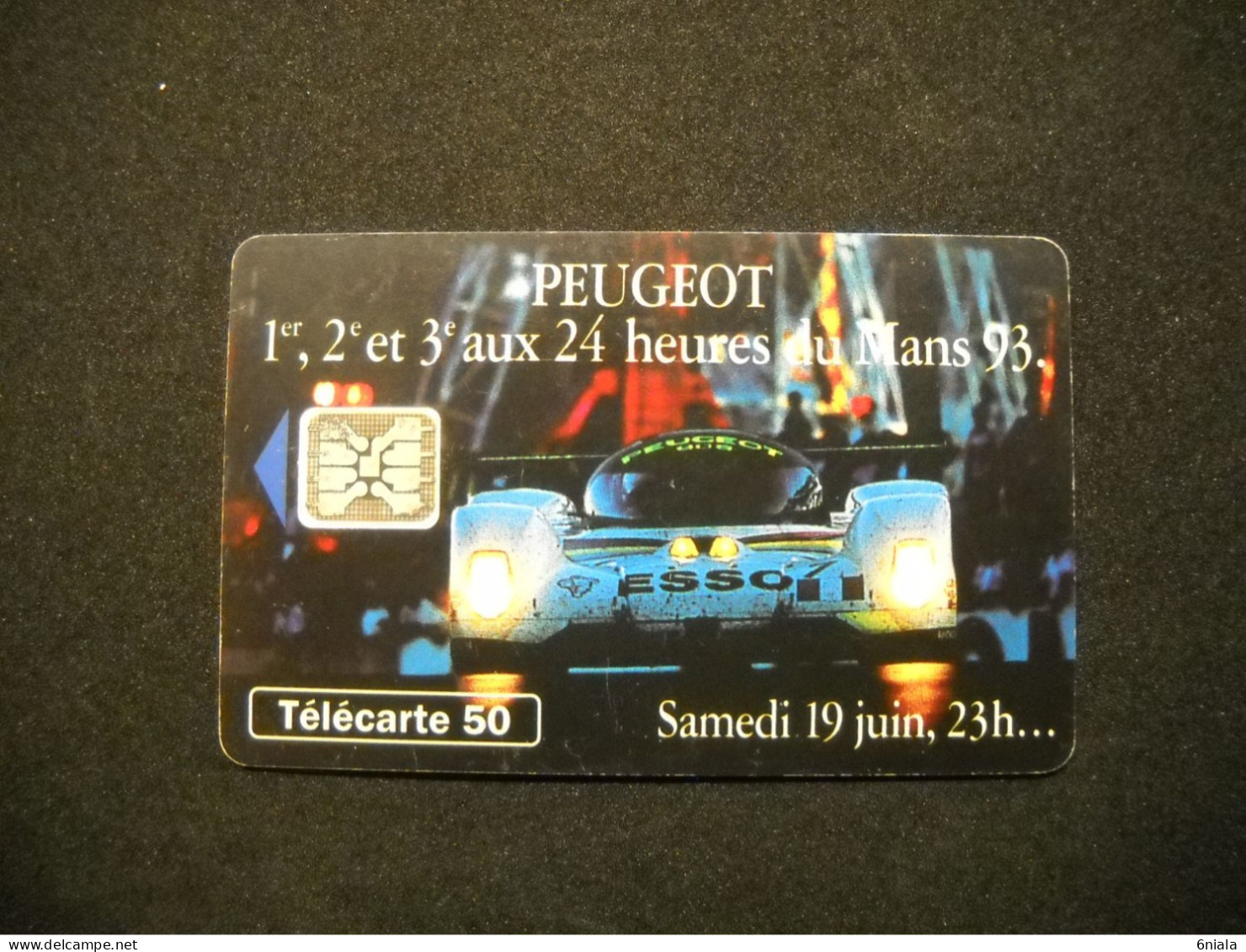 7694  Télécarte 24 H DU MANS - PEUGEOT 905 19 JUIN 93 23H. Collection 2 ( 2.scans)  Carte Téléphonique - Voitures