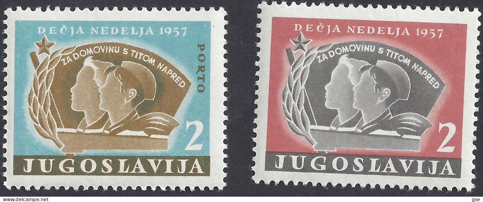 JUGOSLAVIA 1957 - Yvert 31/2** - Beneficenza | - Beneficenza