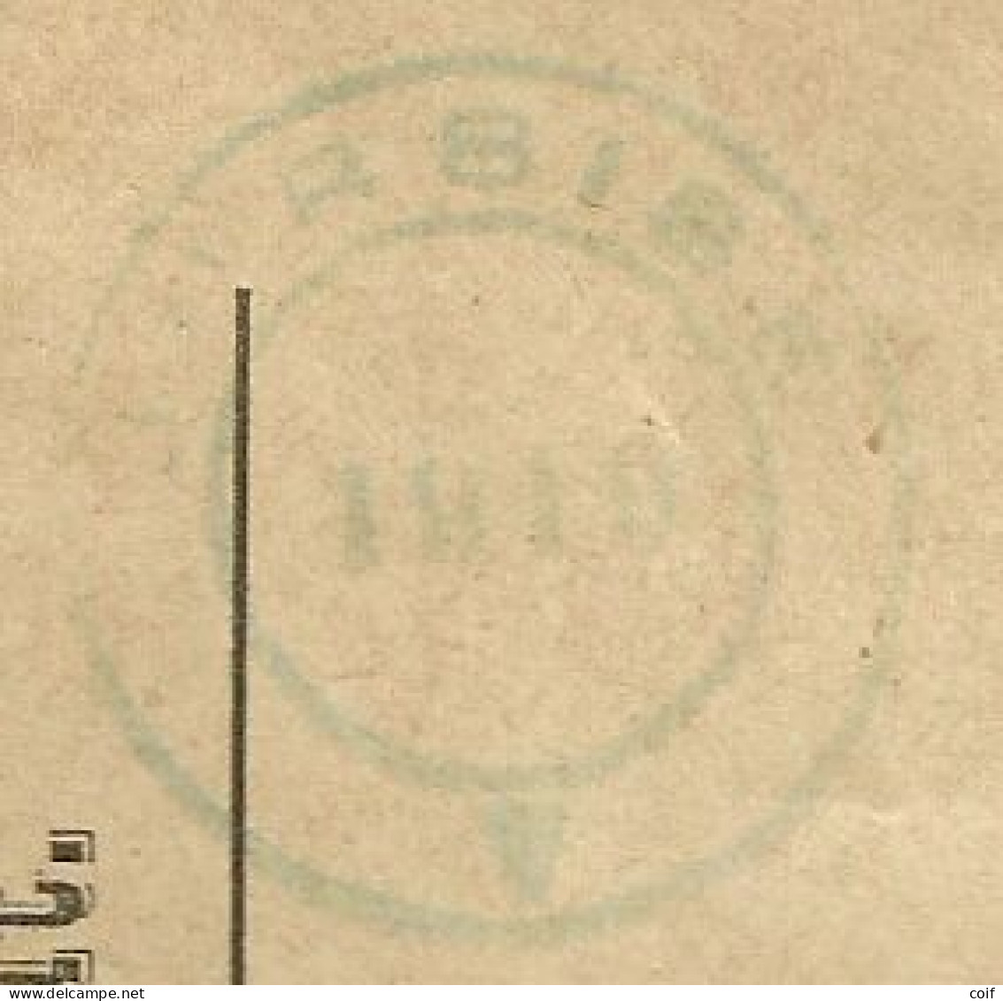Brief "Administration Communale D'Erbaut" Met BLAUWE !! Dubbelringstempel Van 1919 Van JURBISE - Foruna (1919)