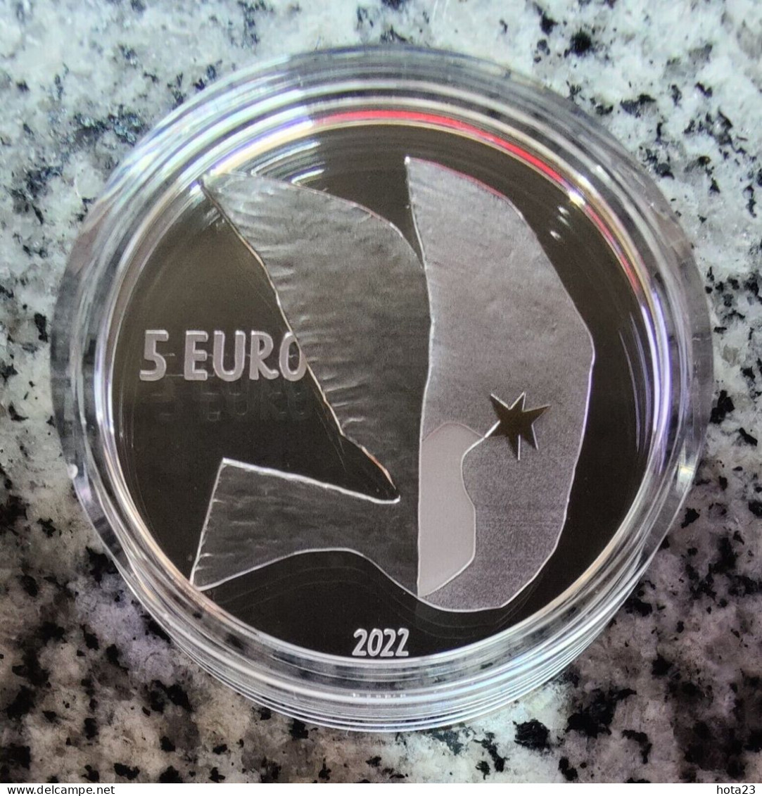 Latvia, Ukraine 5 Euro 2022 Silver Coin Fight For FREEDOM; WILL; POWER PROOF - Lettonia