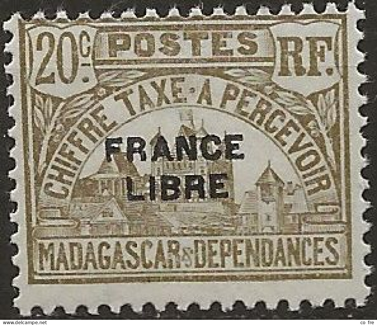 Madagascar, Taxe N°21** (ref.2) - Postage Due