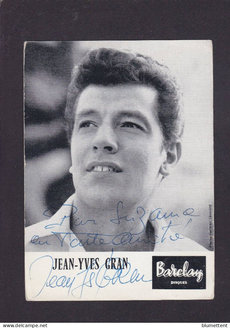 CPSM Autographe Signature De Jean Yves GRAN - Attori E Comici 