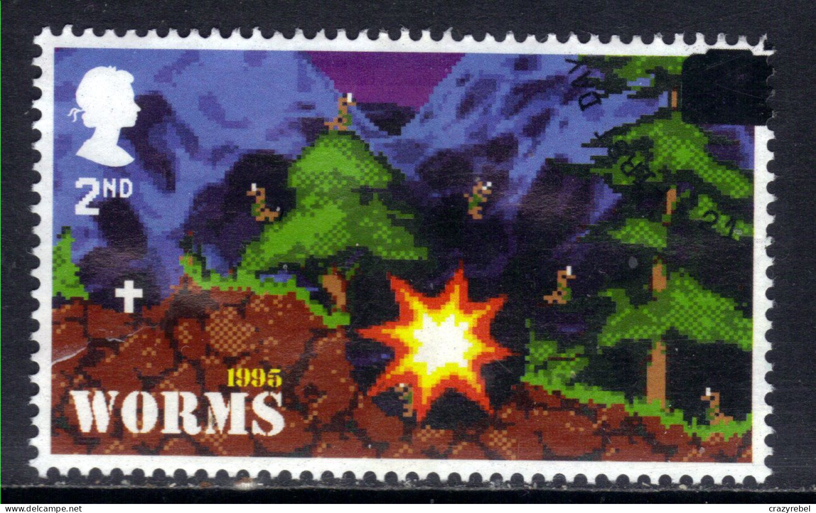 GB 2020 QE2 2nd Video Games ' Worms 1995 ' Ex Fdc SG 4313 ( E663 ) - Gebruikt