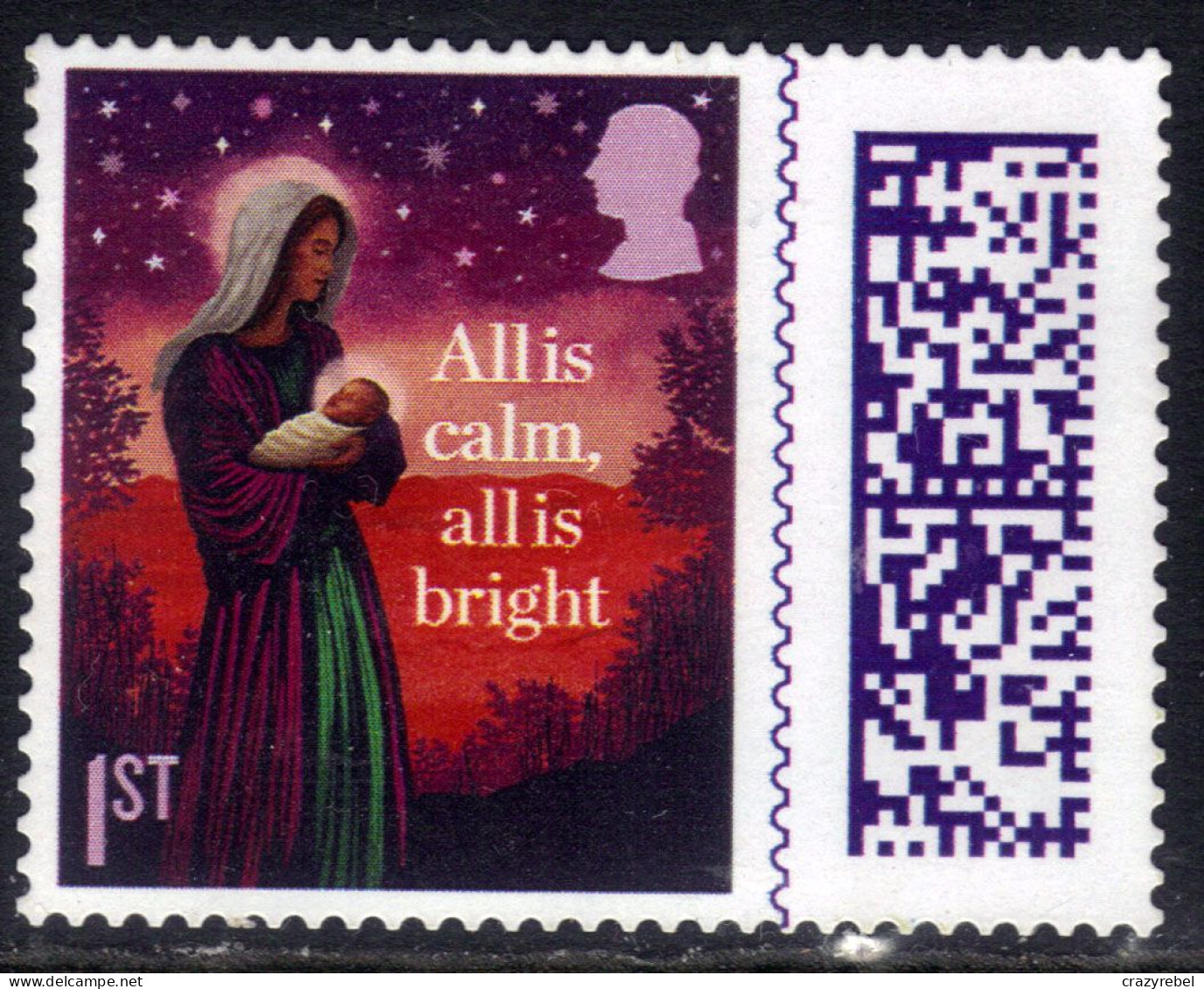 GB 2023 KC 3rd 1st Christmas Silent Night Barcode MNG  ( H1117 ) - Nuovi