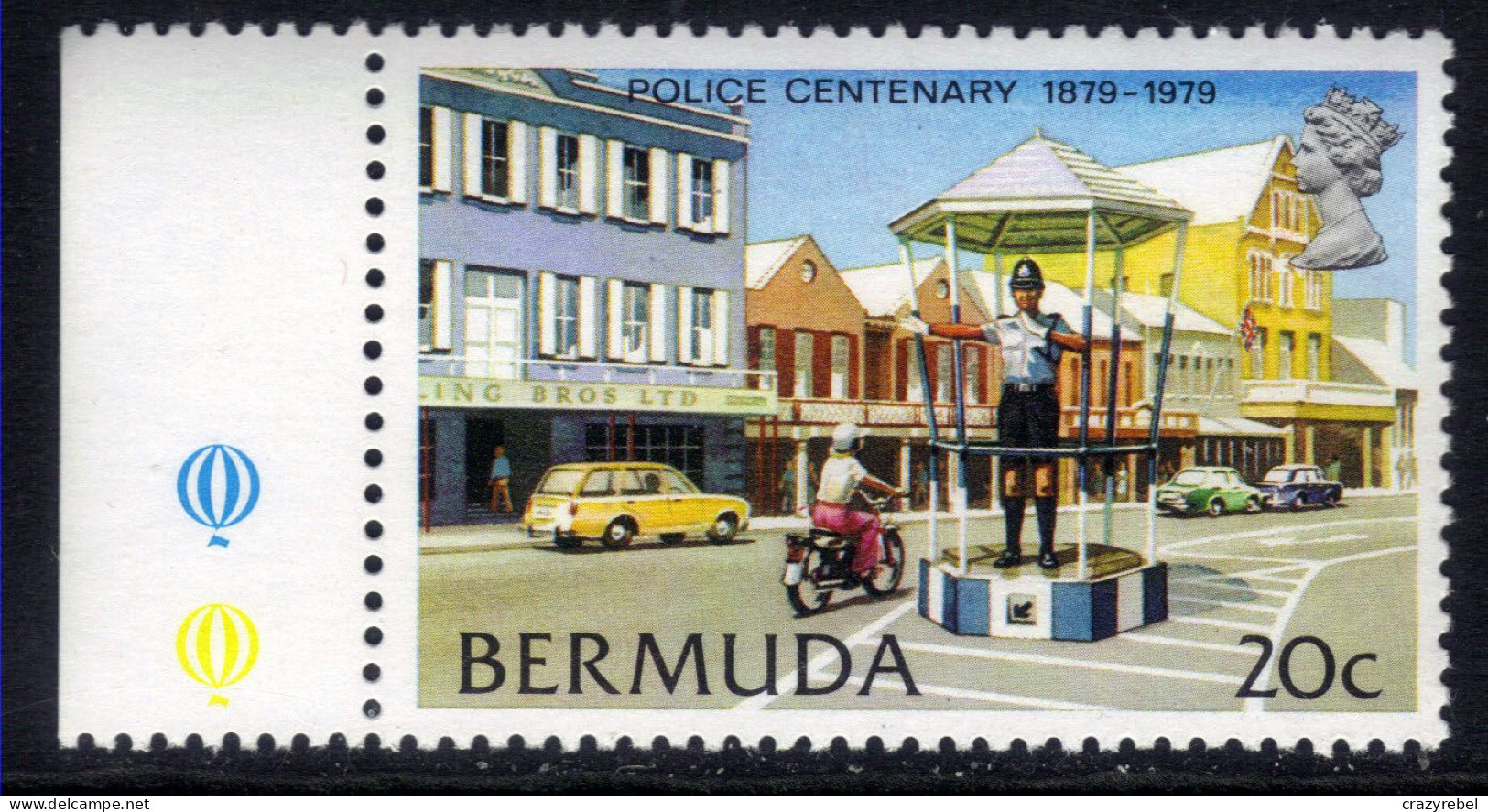 Bermuda 1979 QE2 20ct Police Service Traffic Control Umm SG 410 ( L1016 ) - Bermuda