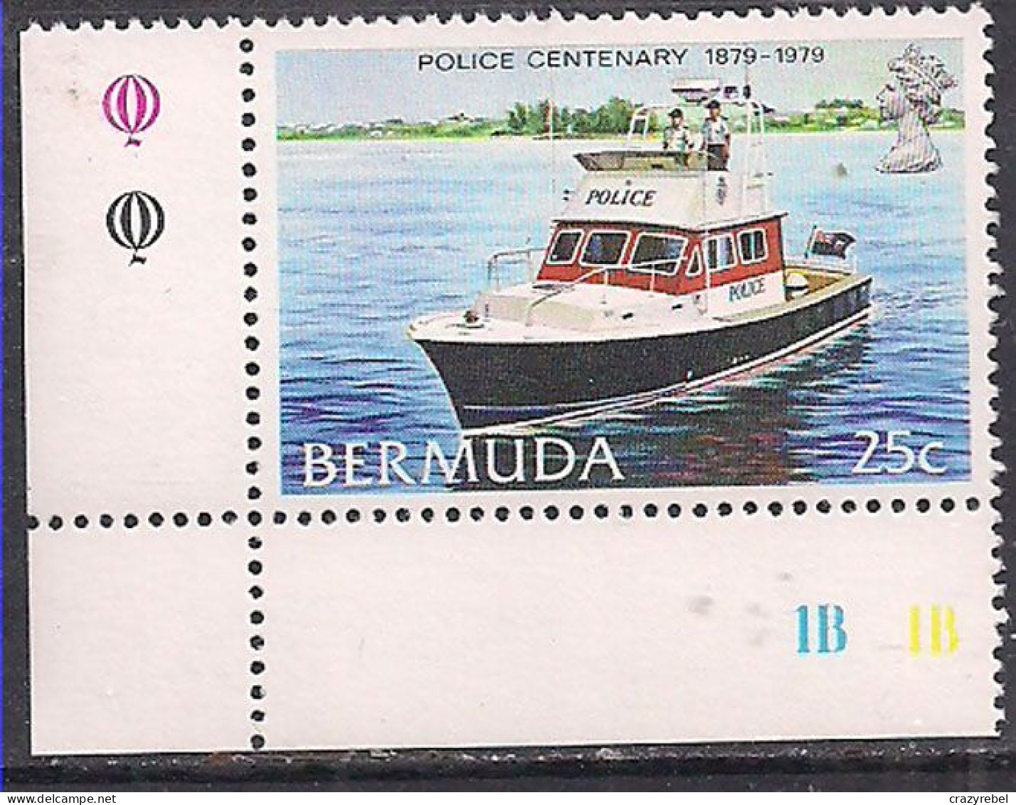 Bermuda 1979 QE2 25ct Police Service Water Patrol Umm SG 411 ( K1017 ) - Bermuda