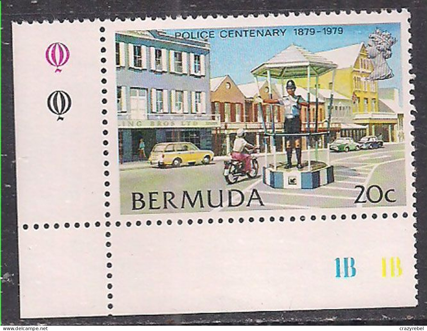 Bermuda 1979 QE2 20ct Police Service Traffic Control Umm SG 410 ( K1031 ) - Bermuda