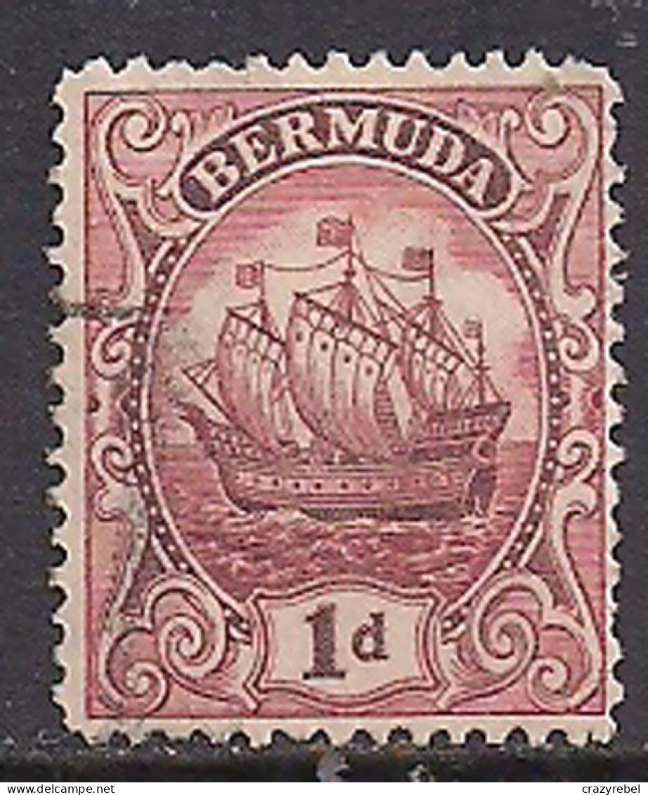 Bermuda 1922 - 34 KGV 1d Carmine Lake Used Die 3 SG 79a ( A231 ) - Bermuda