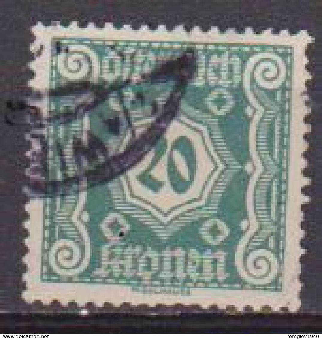 AUSTRIA 1922  SEGNATASSE CIFRA CON ALLEGORIE  UNIF. 109   USATO VF - Portomarken